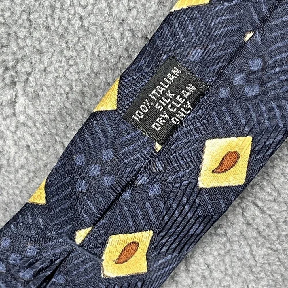 Coach Men's Vintage Luxury Italian  100% Silk Tie Blue AOP